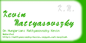 kevin mattyasovszky business card